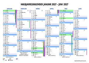 Halbjahreskalender