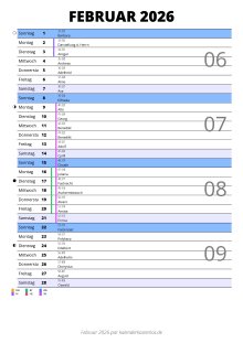 Vollständiger Kalender