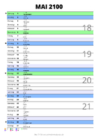 Kalender Mai 2100 im Hochformat mit Notizbereich